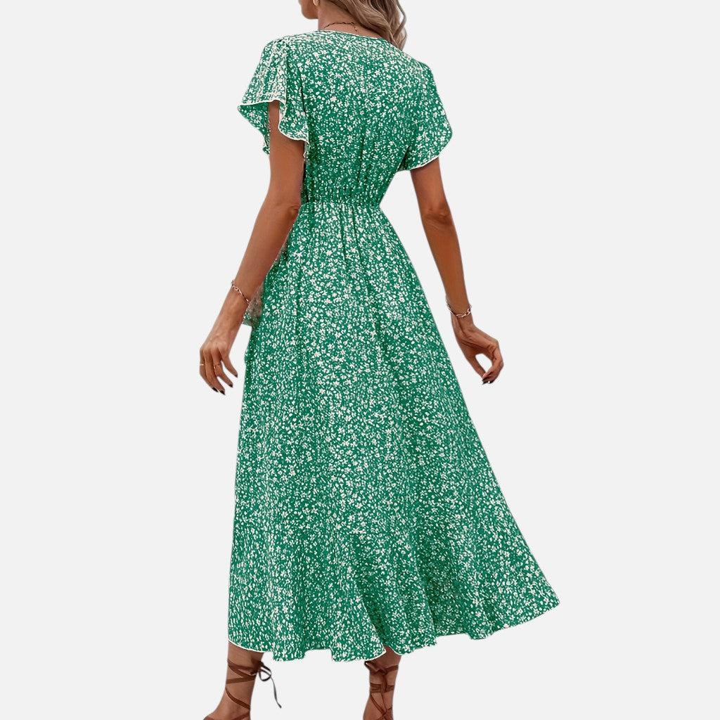 Solviero Club | Vestido con Escote en V Elegancia Atemporal