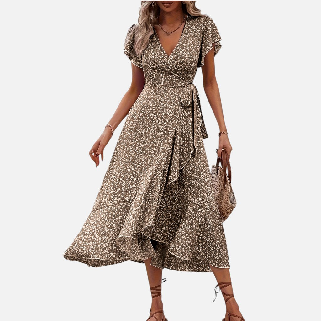 Solviero Club | Vestido con Escote en V Elegancia Atemporal