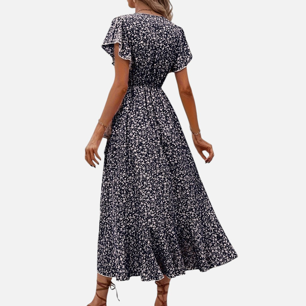 Solviero Club | Vestido con Escote en V Elegancia Atemporal
