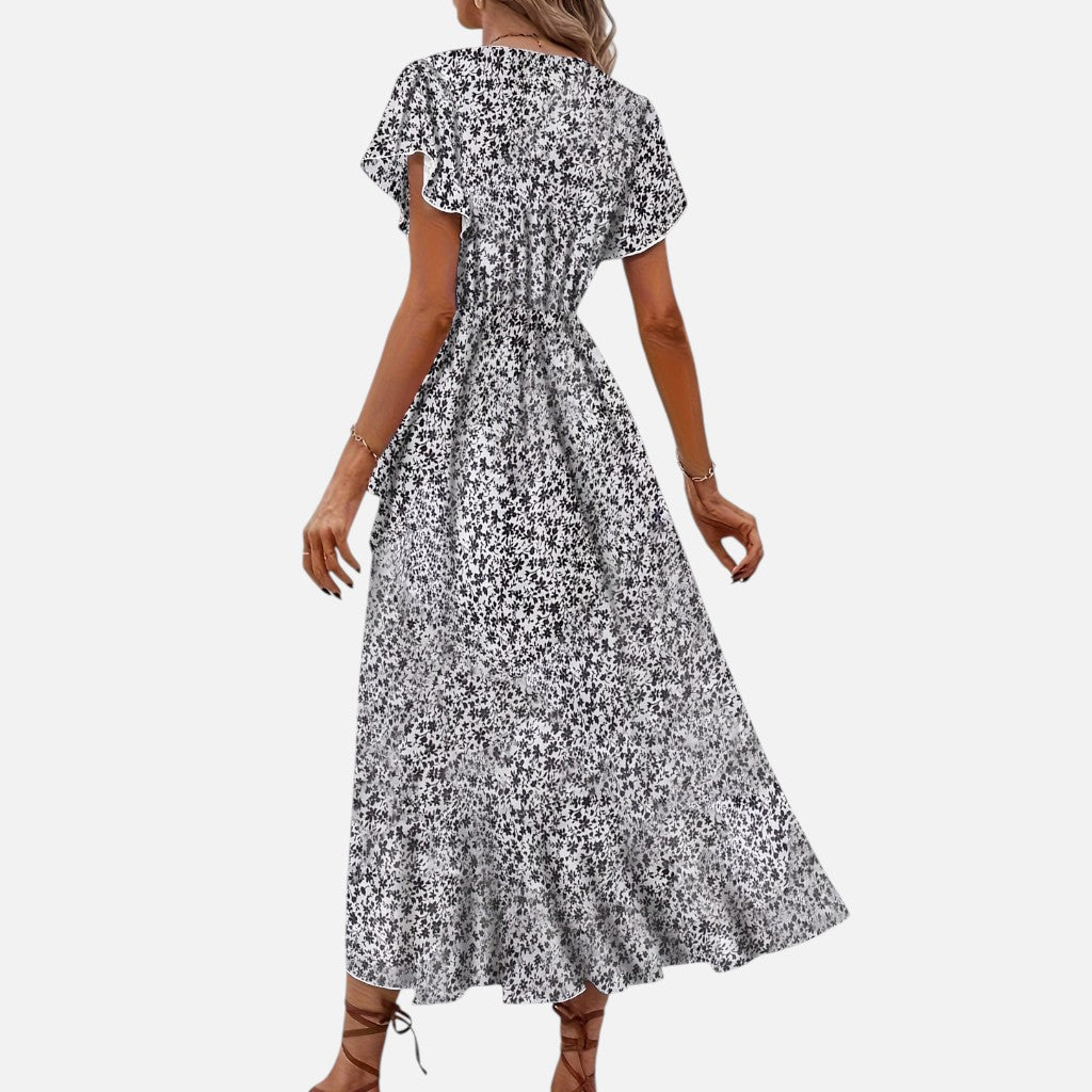 Solviero Club | Vestido con Escote en V Elegancia Atemporal