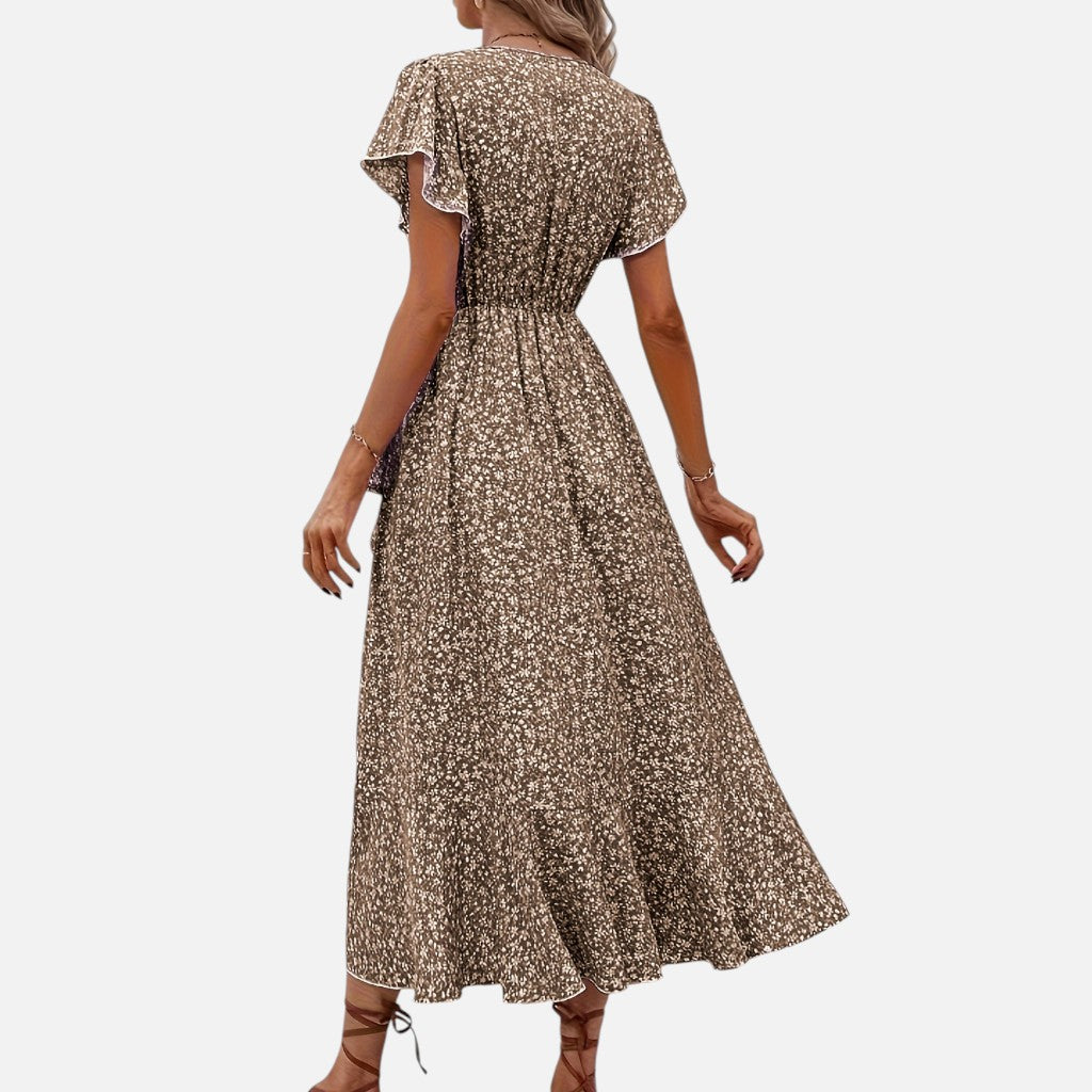 Solviero Club | Vestido con Escote en V Elegancia Atemporal