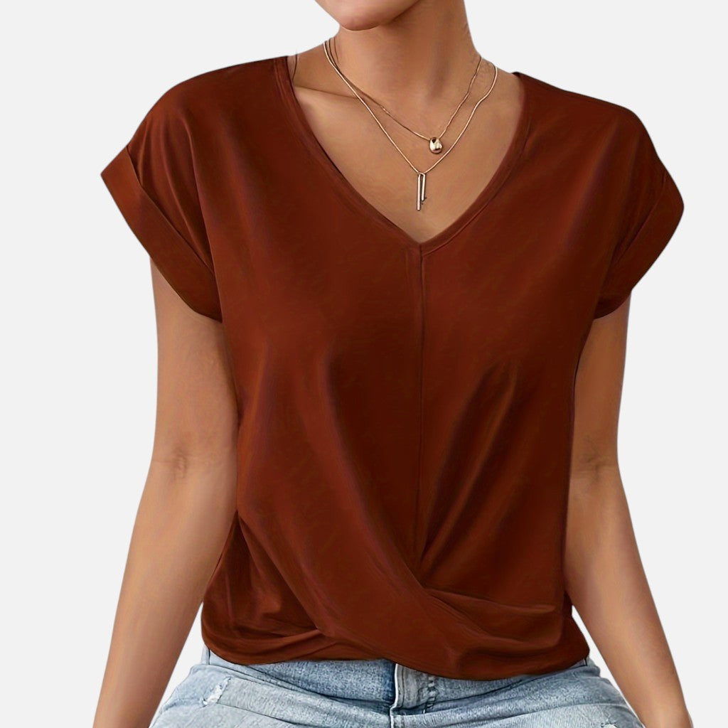 Solviero Club | Camiseta de Manga Corta para Mujer Elegancia Casual