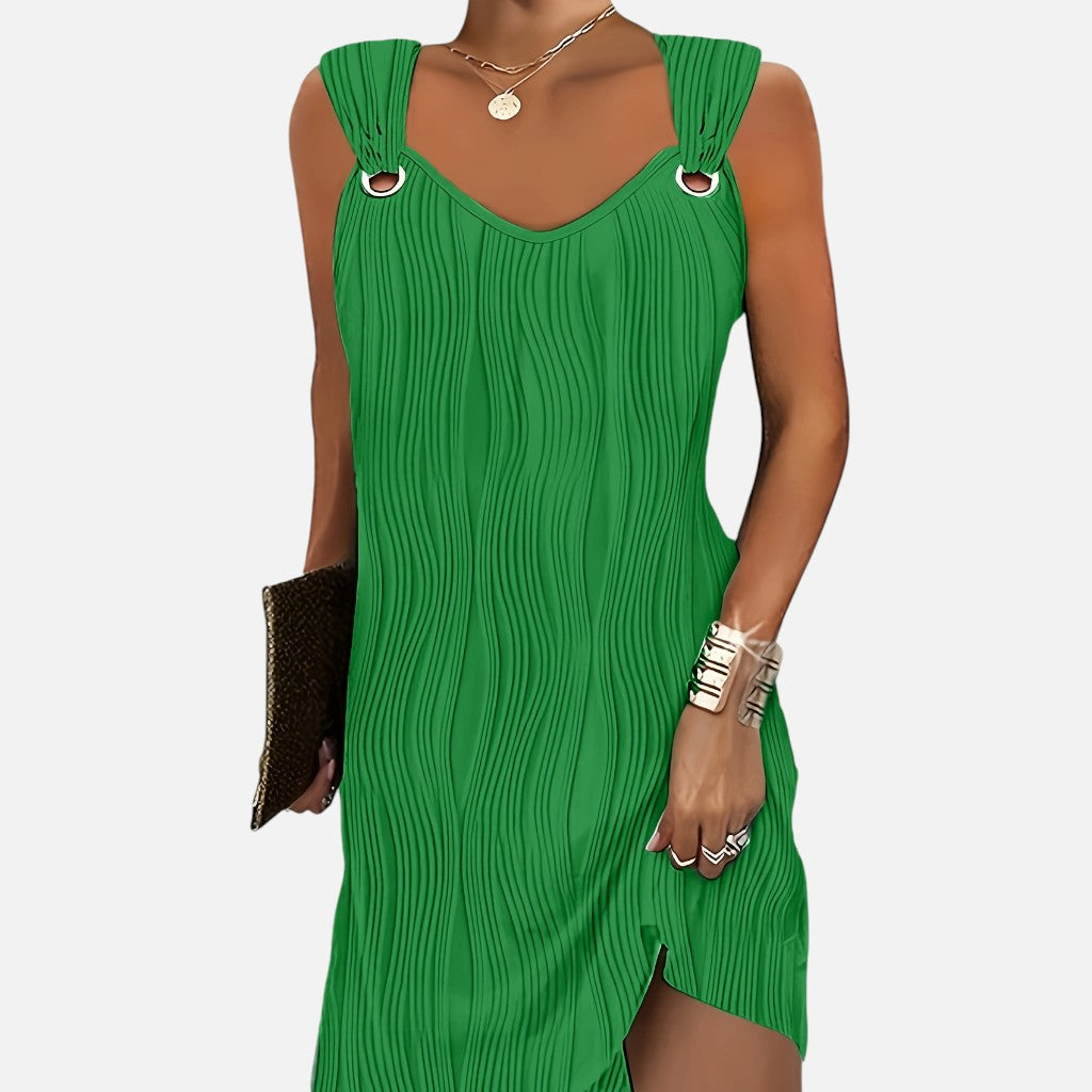 Solviero Club | Vestido Mini con Escote en V Sofisticación Casual