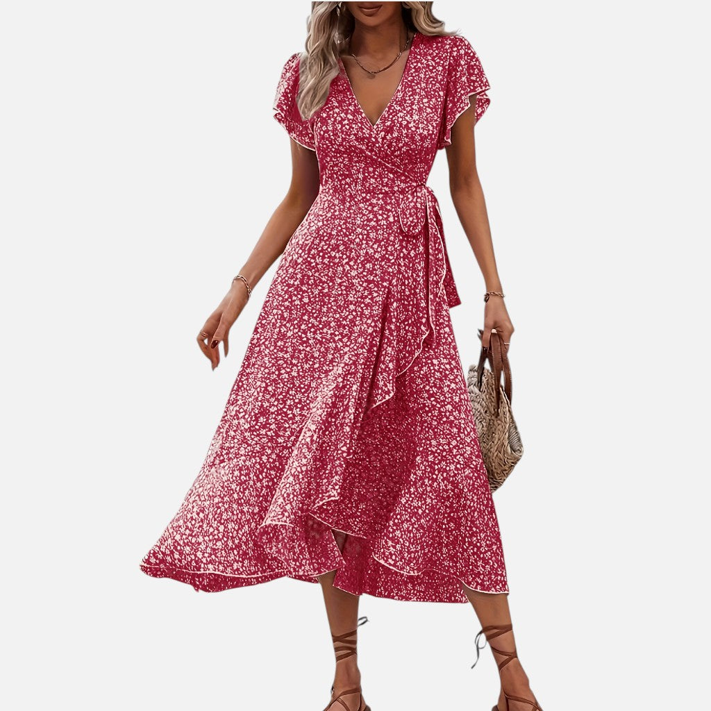Solviero Club | Vestido con Escote en V Elegancia Atemporal