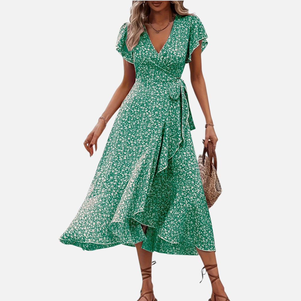 Solviero Club | Vestido con Escote en V Elegancia Atemporal