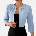 Solviero Club | Blazer de Mujer con Cuello Plisado Elegancia Refinada