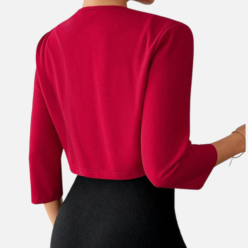 Solviero Club | Blazer de Mujer con Cuello Plisado Elegancia Refinada