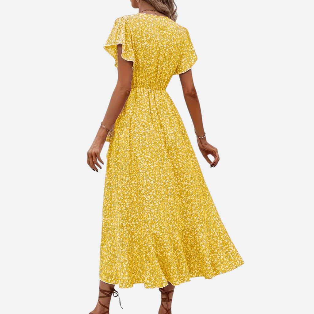 Solviero Club | Vestido con Escote en V Elegancia Atemporal