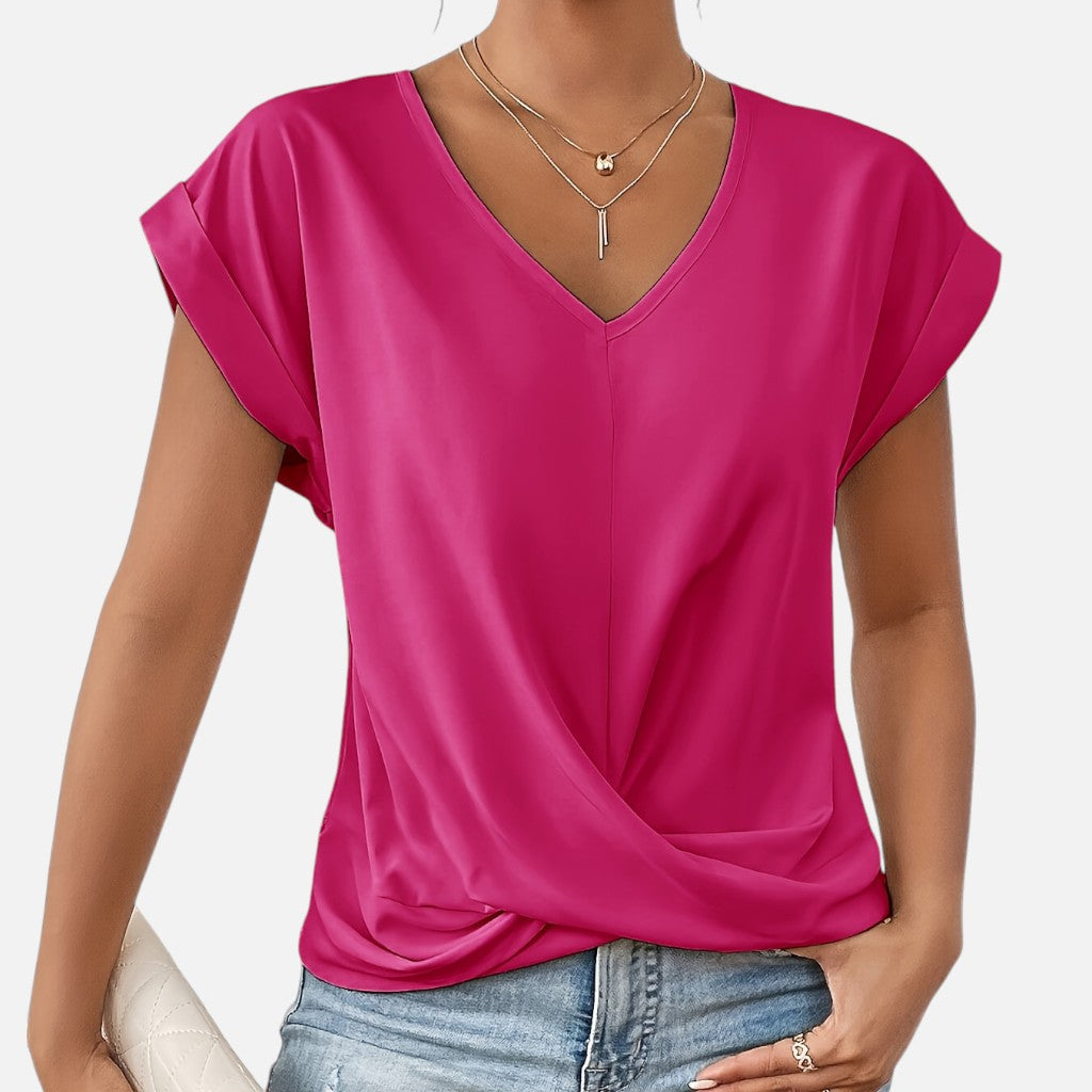 Solviero Club | Camiseta de Manga Corta para Mujer Elegancia Casual