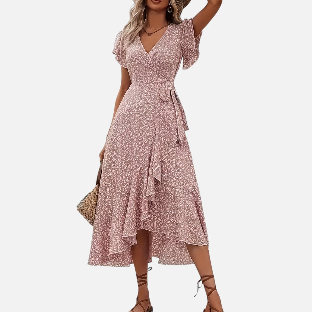Solviero Club | Vestido con Escote en V Elegancia Atemporal