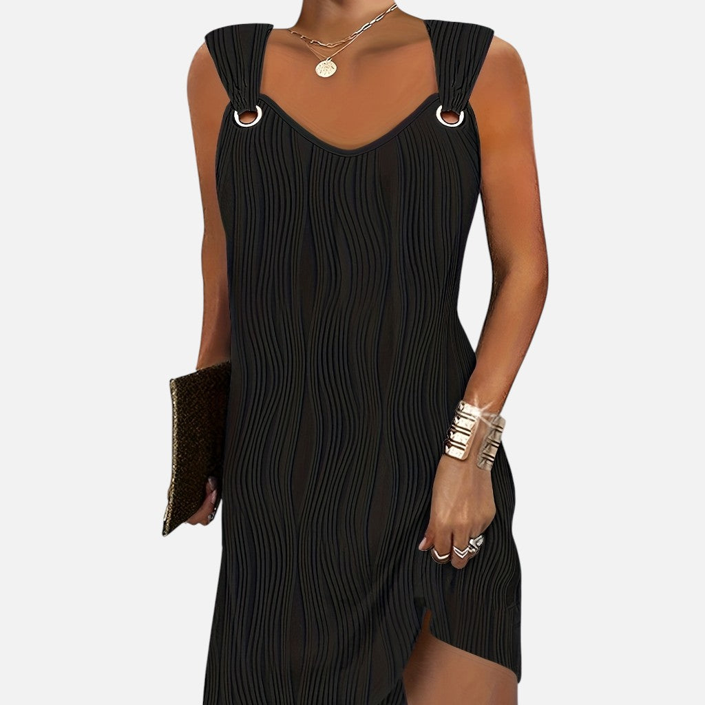 Solviero Club | Vestido Mini con Escote en V Sofisticación Casual