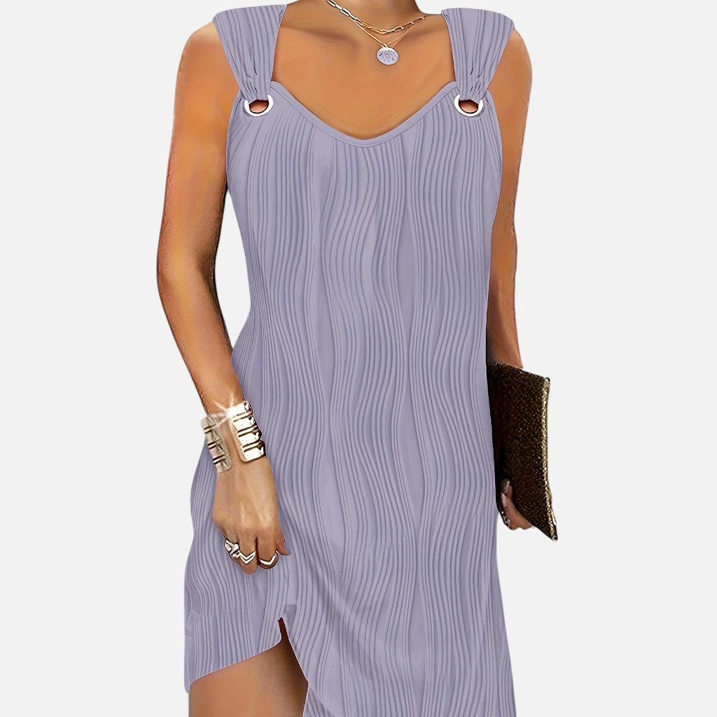 Solviero Club | Vestido Mini con Escote en V Sofisticación Casual