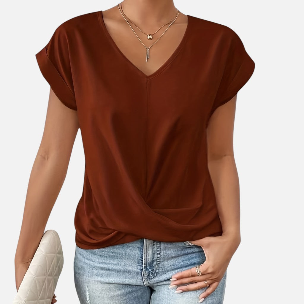 Solviero Club | Camiseta de Manga Corta para Mujer Elegancia Casual