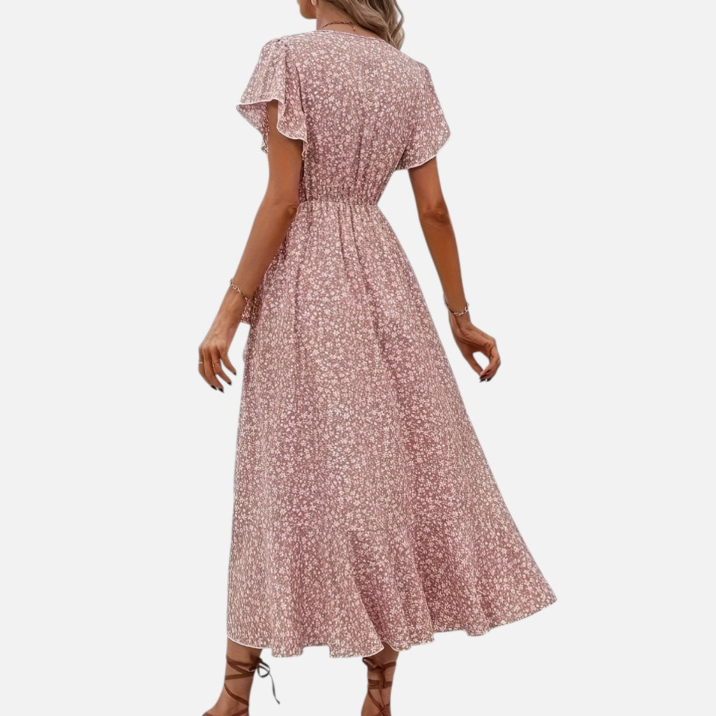 Solviero Club | Vestido con Escote en V Elegancia Atemporal