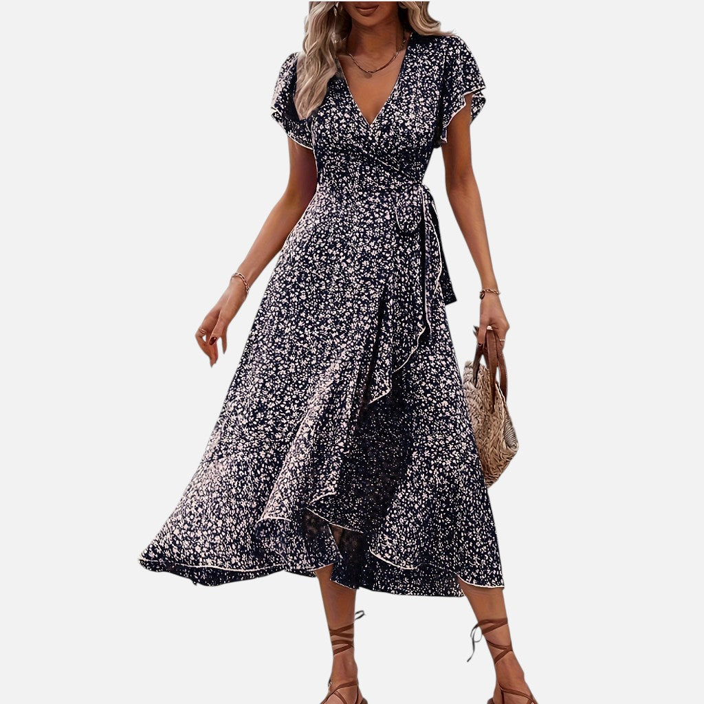 Solviero Club | Vestido con Escote en V Elegancia Atemporal