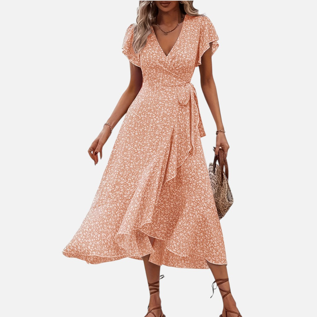 Solviero Club | Vestido con Escote en V Elegancia Atemporal