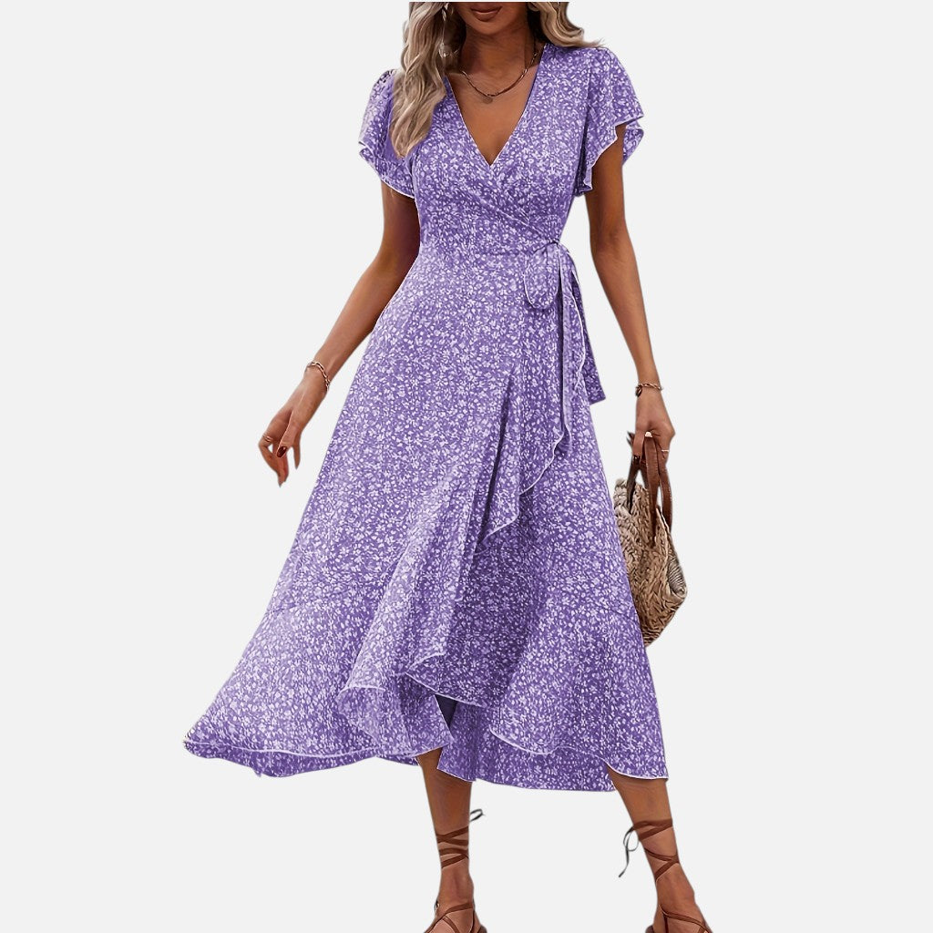 Solviero Club | Vestido con Escote en V Elegancia Atemporal