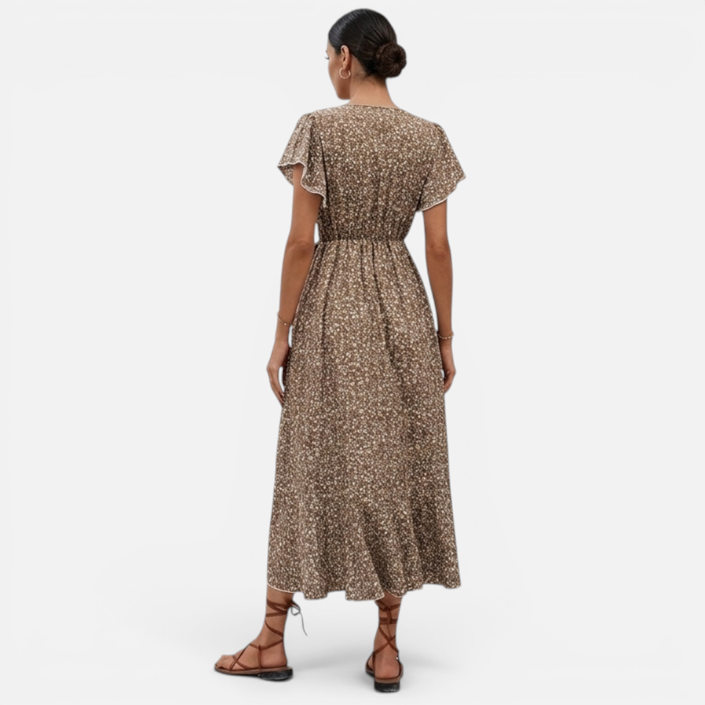 Solviero Club | Vestido con Escote en V Elegancia Atemporal