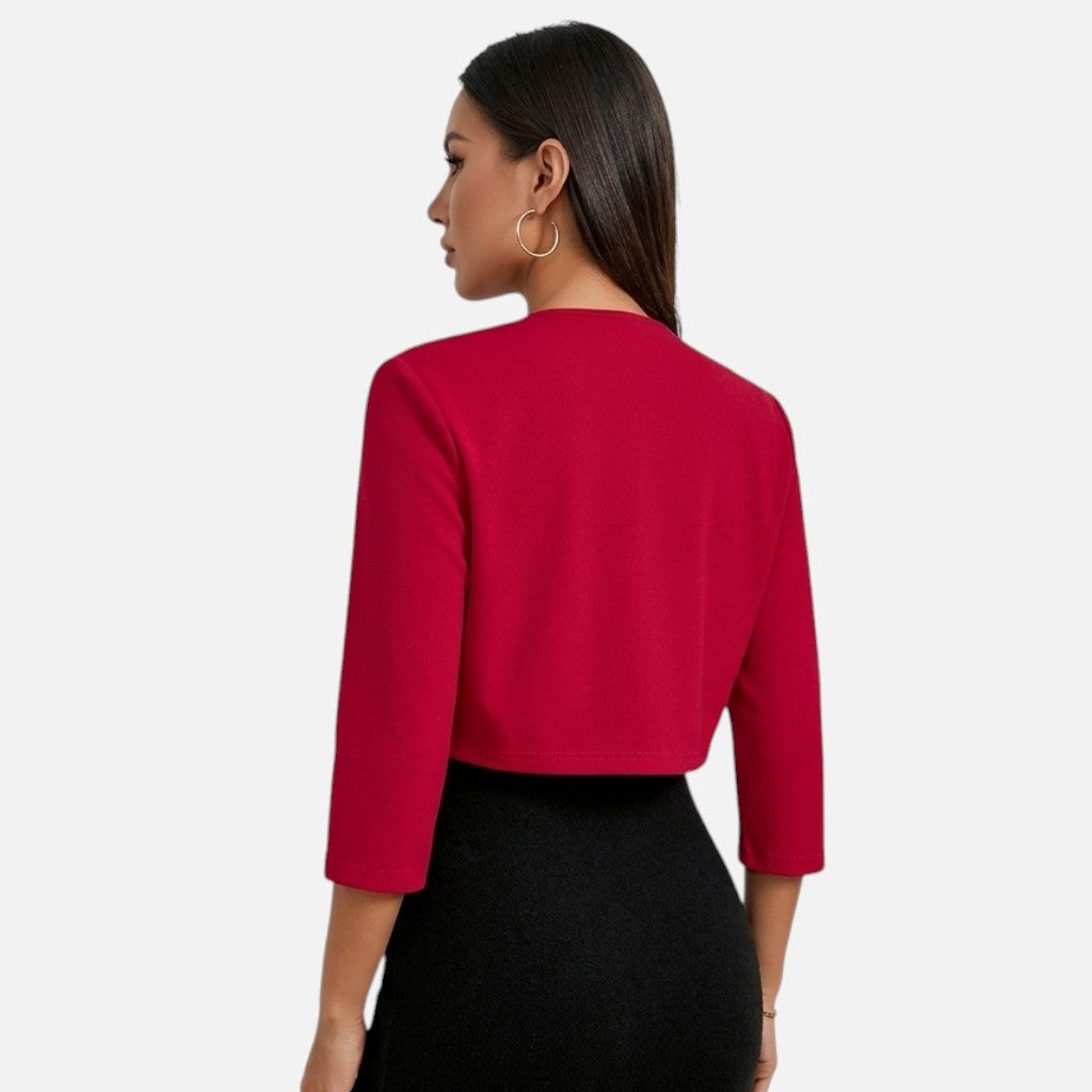 Solviero Club | Blazer de Mujer con Cuello Plisado Elegancia Refinada