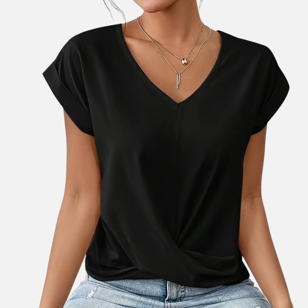 Solviero Club | Camiseta de Manga Corta para Mujer Elegancia Casual