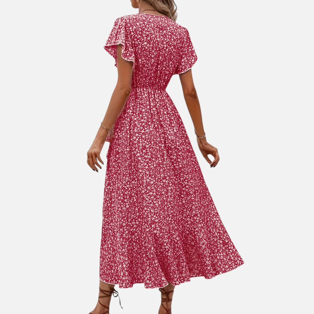 Solviero Club | Vestido con Escote en V Elegancia Atemporal