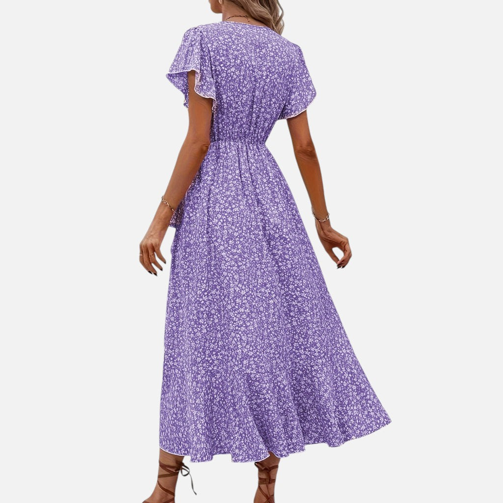 Solviero Club | Vestido con Escote en V Elegancia Atemporal