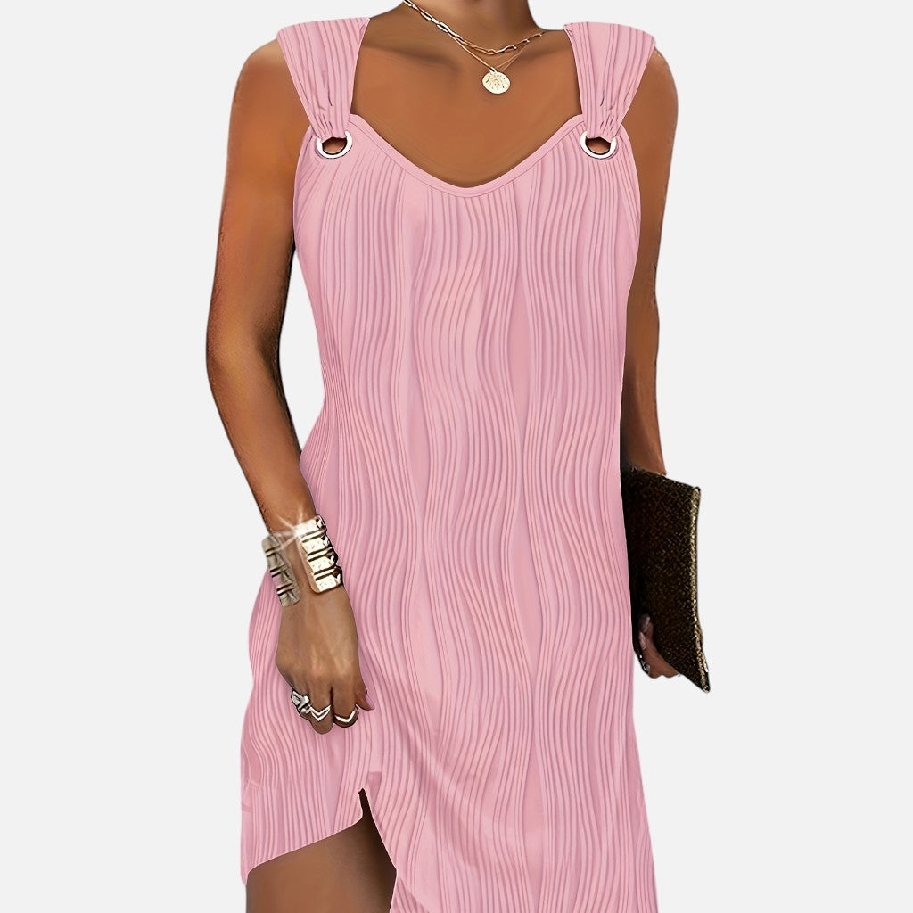 Solviero Club | Vestido Mini con Escote en V Sofisticación Casual
