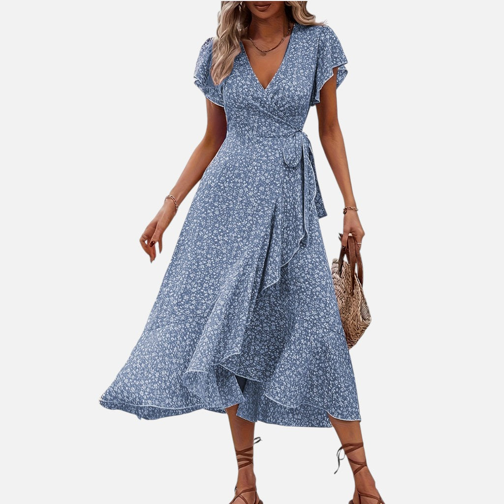 Solviero Club | Vestido con Escote en V Elegancia Atemporal